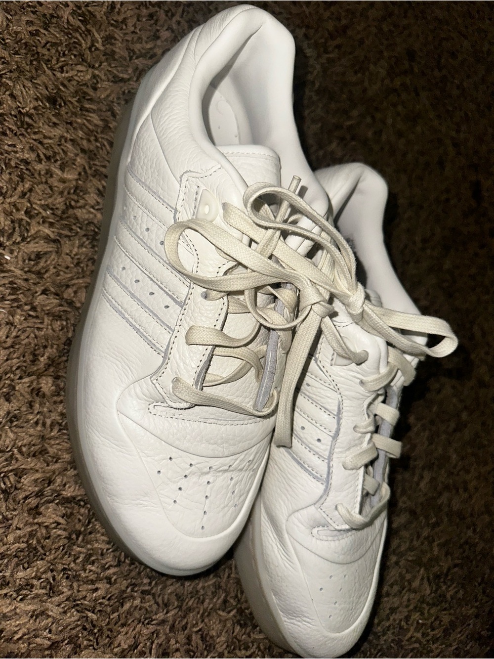 Adidas Classic Men’s All-White Leather Sneakers - Clean Casual Style